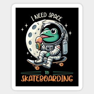 Frog On Skateboard Sticker